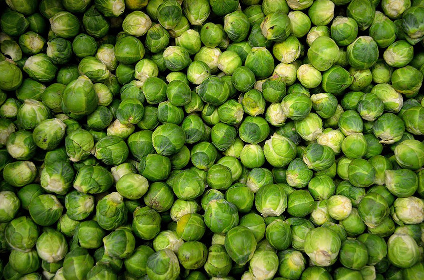 Buying seasonal veggies for Winter Brussel Sprouts