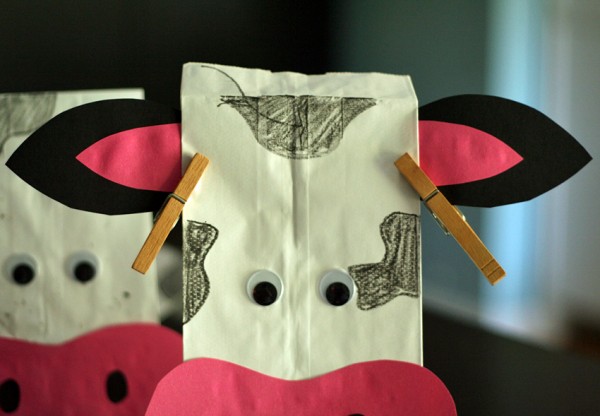 Cow party favor bag