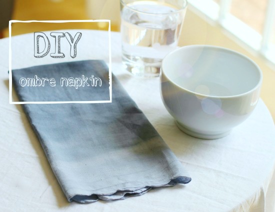 diy ombre napkin project