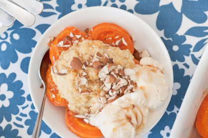 roasted apricot cornmeal shortcakes