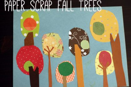 Paper Scrap Fall Trees Craft Project