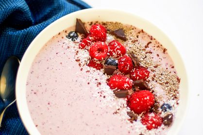 Chia Seed Berry Coconut Smoothie Bowl