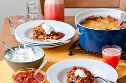 Chicken Black Bean Enchilada Pie Recipe