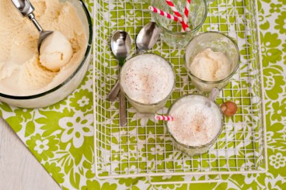Easy Eggnog Ice Cream Floats