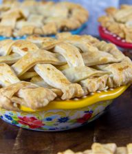 homemade mini apple pies with lattice top