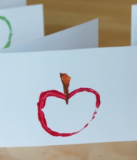 Paper Tube Apple Stamps