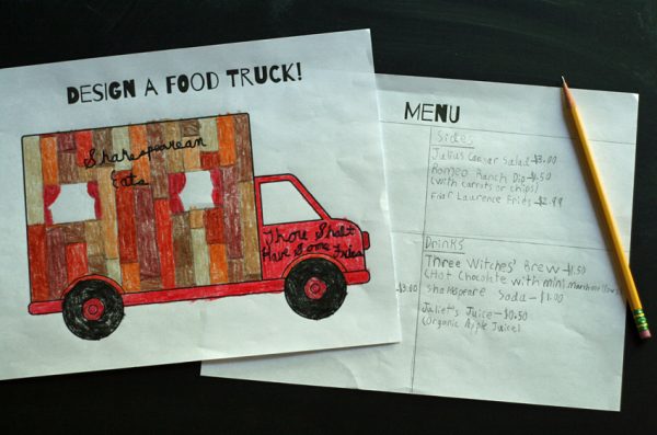 Food truck art & writing project