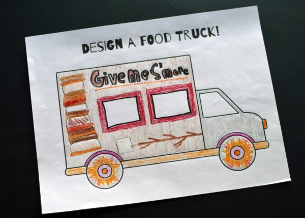 Food truck art project for kids