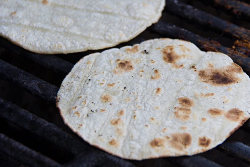 grilled corn tortillas