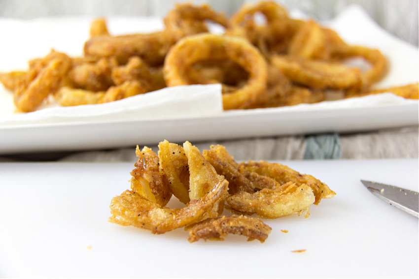 deep fried onion rings for green bean casserole