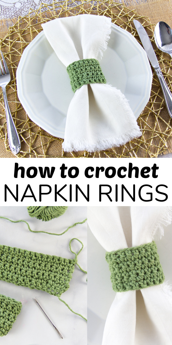 How To Crochet Napkin Rings - Make and Takes