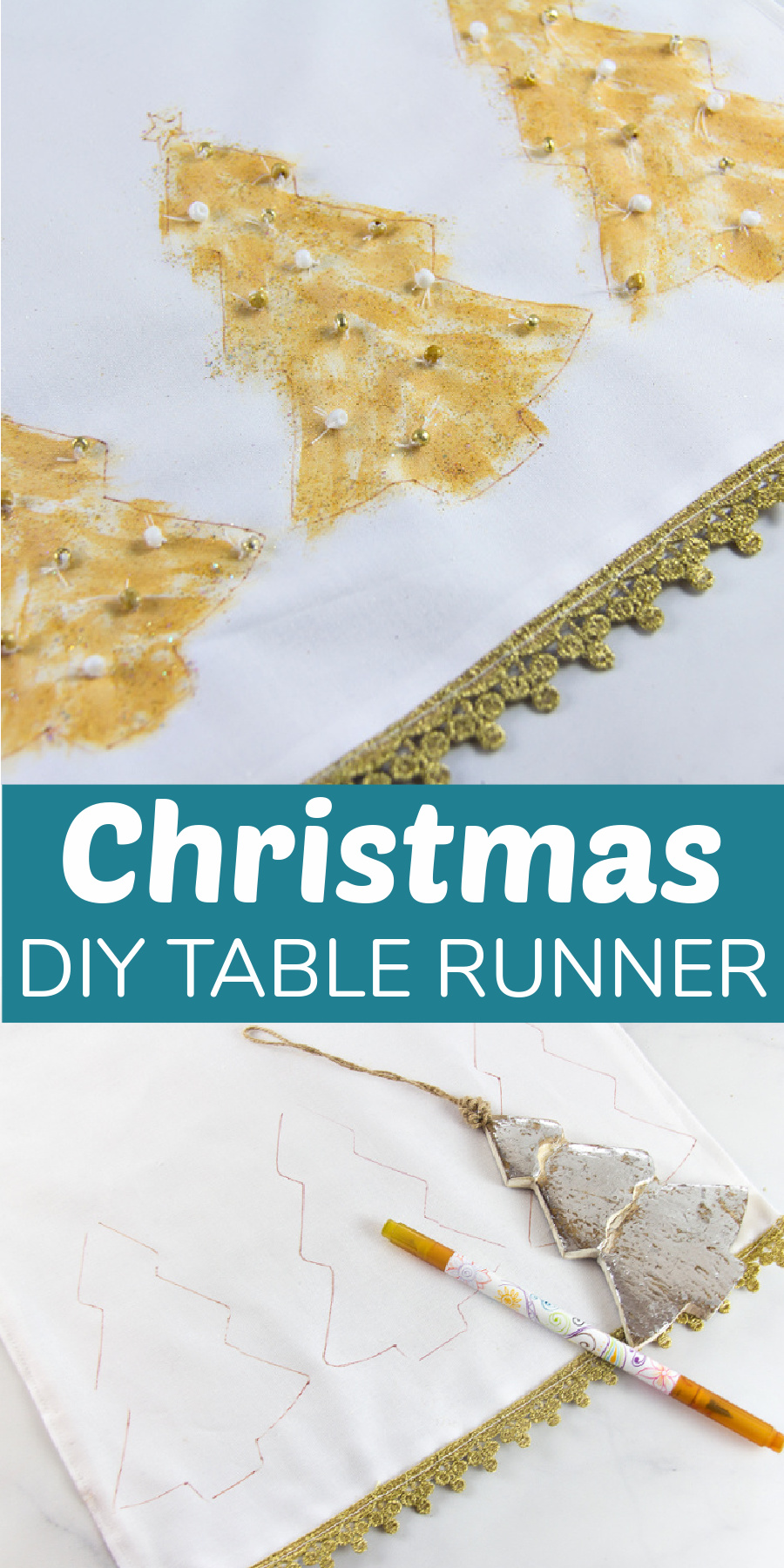 How To Make A Painted Christmas Table Runner