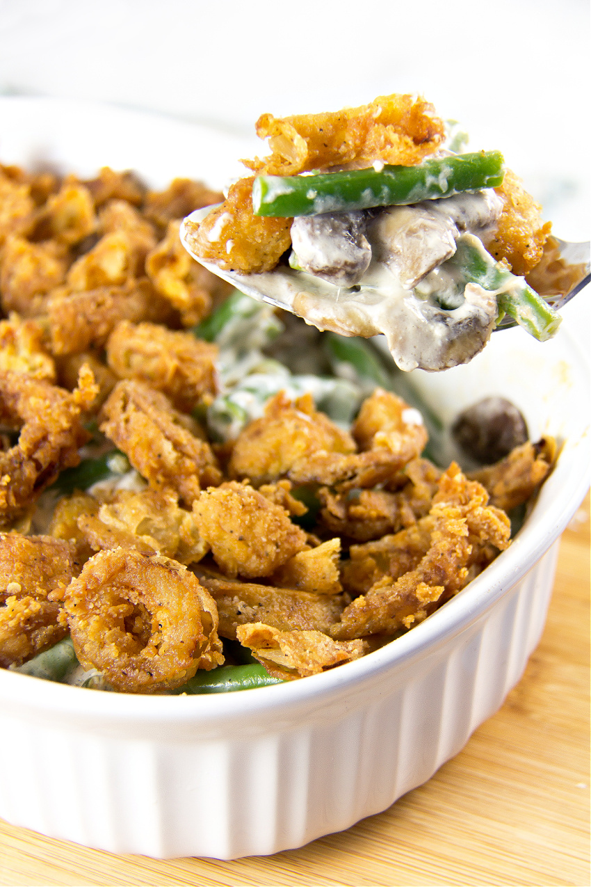 homemade gluten-free green bean casserole