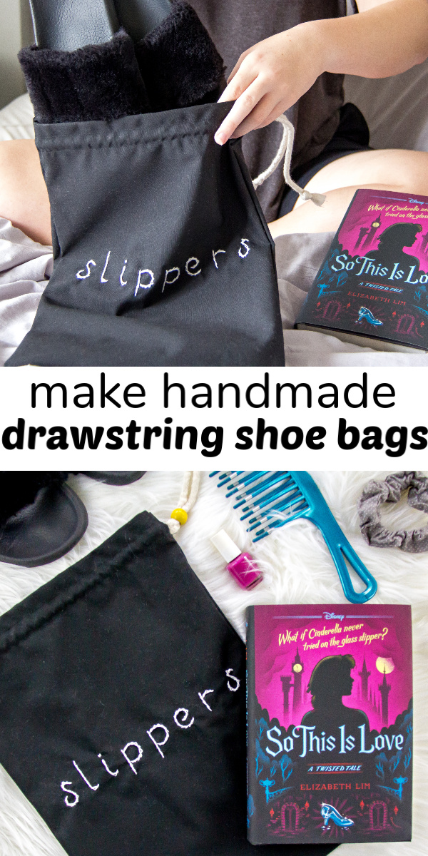 How To Sew a Drawstring Shoe Bag Make and Takes