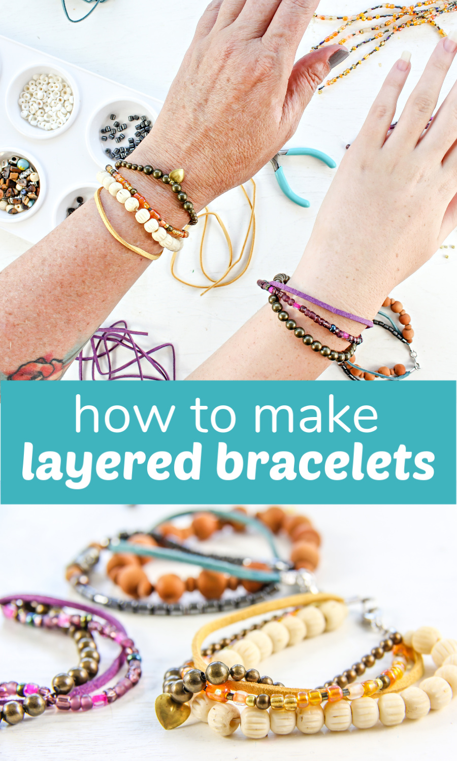 Make DIY Layered Beaded Bracelets