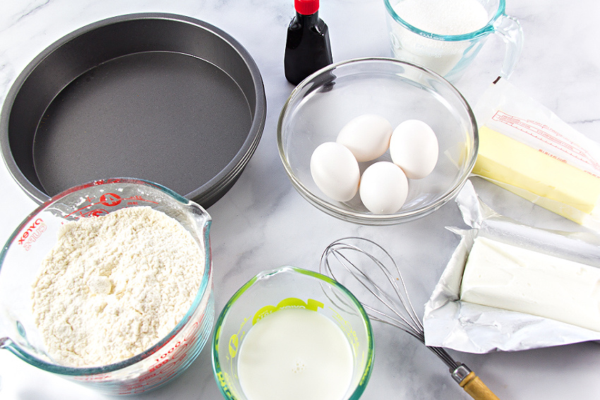 ingredients to make a white cake