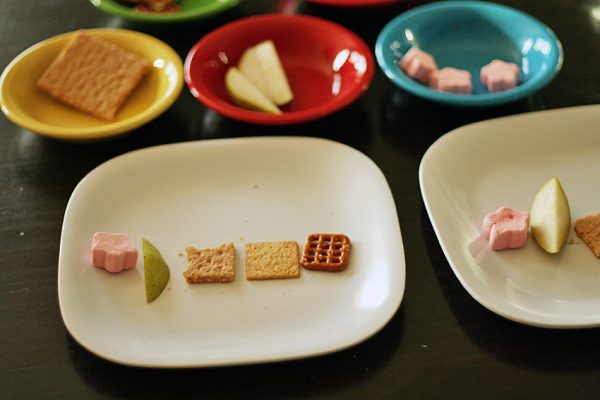 Noisy snack activity for sense of hearing