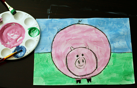 Pig Painting Art Project for Kids