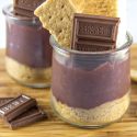 smores dessert in a glass jar