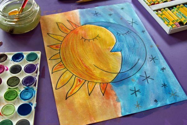 Sun And Moon Watercolor Project Make And Takes