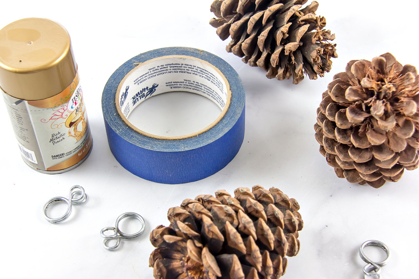 supplies to make pinecone place card holders