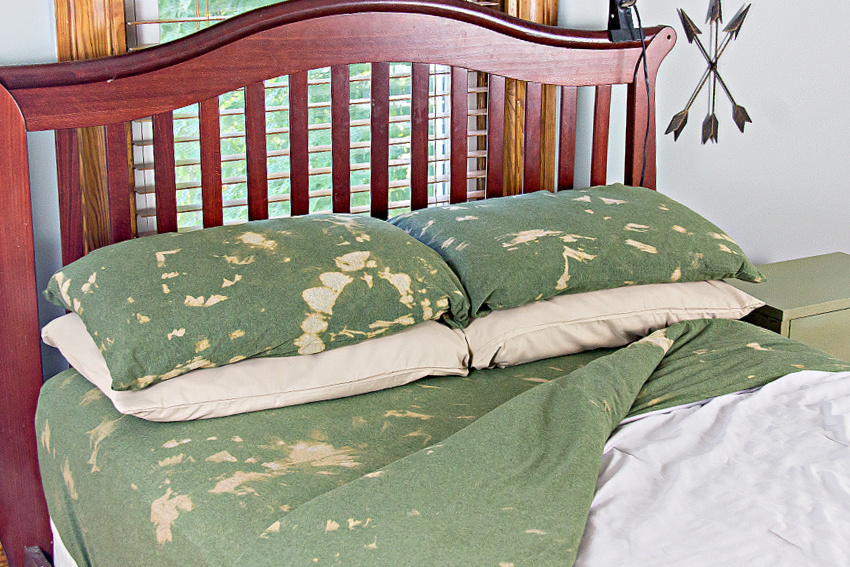 camouflage tie-dye sheets for boys bedroom