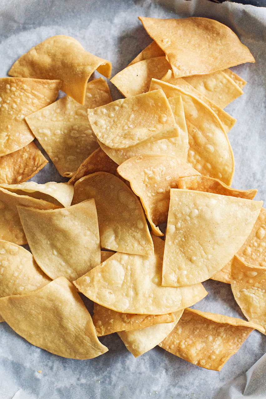 Crispy Homemade Tortilla Chips Yum!