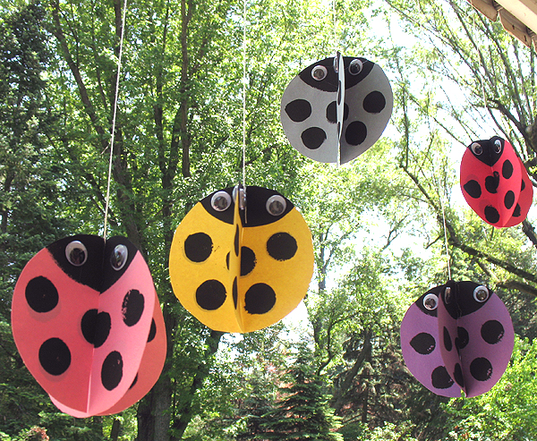 Twirly Paper Ladybugs